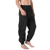 cheap Bottoms-Retro Vintage Medieval 17th Century Masquerade Pirate Pants Knight Ritter Viking Crusader Drawstring Men&#039;s Celtic Pirate Fantasy Masquerade Party / Evening Adults&#039; Pants