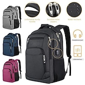 cheap Laptop Bags,Cases &amp; Sleeves-Classic Men&#039;s and Women&#039;s Anti-theft Waterproof Laptop Backpack with USB Charging Port Travel Business Durable Computer Bag School Backpack Suitable for Gift 18 Inch Laptop, Back to School Gift