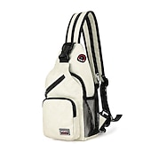 olcso Könyvtáskák-1db crossbody hátizsák mellkas táska fülhallgató lyukkal utazó hátizsák többfunkciós hátizsák hátsó iskolatáska