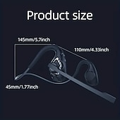 お買い得  ワイヤレスヘッドホン-オープンイヤーヘッドセット ワイヤレス空気伝導ステレオヘッドフォン ノイズキャンセリングブームマイク付き 電話応答 音楽 ワイヤレスイヤフォン ランニングドライブハイキング作業用