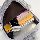 お買い得  図書袋-スクールバックパックバッグ 10 代の女の子のためのバックパック女性バッグパック女性コーデュロイブックバッグ原宿バッグ、新学期ギフト