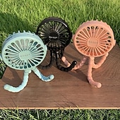 cheap Fans-Halter Neck Bladeless Fan – USB Rechargeable Portable Waist-Hanging Fan with 3-Speed Adjustment and Body Rotation