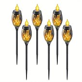 billige Halloween utendørs-solenergi utendørs flimrende flamme lys, halloween jul solar fakkel sti lys vanntett lampe landskap dekorasjon belysning dekorere for utendørs hage sti camping griller