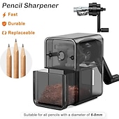 cheap Stationery-Manual Pencil Sharpener - Stronger Helical Blade for Fast Sharpening of Colored/Art Pencils - Perfect for Kids School Classroom Home &amp; Artists