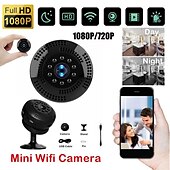 זול מצלמות רשת IP פנימיות-full hd 1080p/720p מיני מצלמה wifi מצלמה ניטור מרחוק אבטחת בית אבטחה ראיית לילה מצלמת וידאו זווית רחבה ip נני