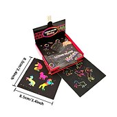 abordables fournitures de peinture, de dessin et d&#039;art-100pcs scratch art arc-en-ciel mini notes avec stylet en bois coloré scratch art mini notes coloré scratch art bricolage enfants maternelle élèves doodle peinture cadeaux de fête