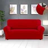 ieftine Cuvertură Canapea-husă de canapea elastică husă elastică visiniu canapea secțională fotoliu loveseat 4 sau 3 locuri canapea în formă de l protector de mobilă husă anti-alunecare moale lavabilă
