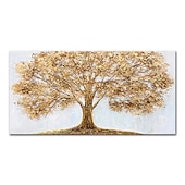 abordables Peintures fleurs/botaniques-Mintura main arbre doré paysage peintures à l&#039;huile sur toile mur art décoration moderne abstrait photos pour la décoration intérieure roulé sans cadre non étiré peinture