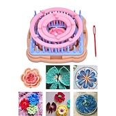 voordelige naaien &amp; breien &amp; haken-naald hobby weefgetouw breimachine diy weven hulpmiddel breimachine kleur stiksels tool bloem weefgetouw breien