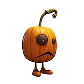levne Halloweenové závěsné a stolní dekorace-Halloweenská figurka z dýňové pryskyřice – strašidelná dýňová dekorace pro venkovní, domácí dekoraci a párty – perfektní pryskyřicová ozdoba