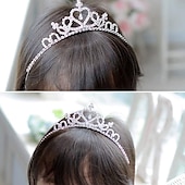 Χαμηλού Κόστους Αξεσουάρ-Καλύμματα Κεφαλής Μέτωπο στέμμα Κορώνα Πριγκίπισσα Λολίτα Πλαστική ύλη Κράμα Για Πριγκίπισσα Έλσα Άννα Μεταμφίεση Απόκριες Κοριτσίστικα Κοστούμια Κοσμήματα Κοσμήματα μόδας