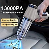 cheap Vacuum Cleaners-Car Vacuum Cleaner 13000PA Super Power Portable Vacuum Cleaner USB Rechargeable Dual Use Mini Handheld Cleaning For Car Home