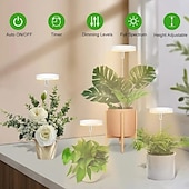 abordables Lampe de croissance LED-élèvent des lumières pour les plantes d&#039;intérieur led lumière de plante à spectre complet uv rouge bleu hauteur réglable élèvent la lumière avec 3 luminosité dimmable avec minuterie pour petites