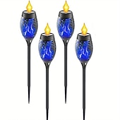 billige Halloween utendørs-solenergi utendørs flimrende flamme lys, halloween jul solar fakkel sti lys vanntett lampe landskap dekorasjon belysning dekorere for utendørs hage sti camping griller