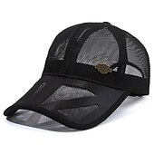 economico Cappellino da baseball da uomo-Unisex Cappellino da baseball Cappello da sole Nero Bianco Rete Viaggi Stile da spiaggia Esterno Da mare Liscio Regolabile Crema solare Di tendenza