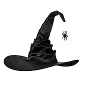 preiswerte Zubehör-Hexe Zauberer Walpurgisnacht Hut Kinder Erwachsene Herren Damen Unisex Klassisch &amp; Zeitlos Cosplay-Kostüm Party Halloween Maskerade Maskerade Karneval Einfaches Karnevalskostüm