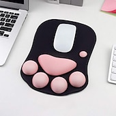abordables Tapis de Souris-Tapis de souris 3d ergonomique avec repose-poignet patte de chat mignon repose-poignet en silicone doux et confortable tapis de souris tapis de poignet anti-dérapant pour ordinateur jeu d&#039;ordinateur