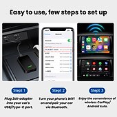 Недорогие автомобильные адаптеры-Carlinkit CPC200-2Air 2 Din Беспроводная игра Автоматическое конфигурирование Беспроводной CarPlay Беспроводная связь Android Auto для