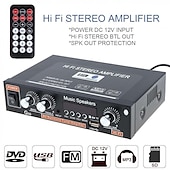 お買い得  車用Bluetoothキット/ハンズフリー-ビッグプロモーション 800 ワットカーホーム 220v/110v 12v bluetooth 4.0 高性能 2 チャンネル tf/u ディスク/リモコン/パワーアンプ fm ラジオオートパワーアンプ