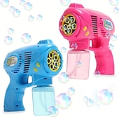 economico Sport e divertimento all&#039;aria aperta-1pc pistola a bolle macchina a bolle automatica modelli rossi e blu vano batteria che soffia bolle elettriche giocattoli creativo piccolo regalo accessori per feste forniture per feste di compleanno