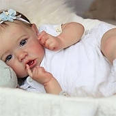 economico Bambole-22 pollice Bambola rinato Per bambino e infante Bambola del bambino rinato Bambola Bambola Reborn Bambini Bambine Bambola Reborn Saskia Neonato realistico Regalo Fatto a mano Non tossico Vinile W-05