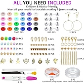 cheap Beading Making Kit-6000 Pcs Clay Beads for Bracelet Making, 24 Colors Flat Round Polymer Clay Beads 6mm Spacer Heishi Beads with Pendant Charms Kit and Elastic Strings for Jewelry Making Kit Bracelets Necklace