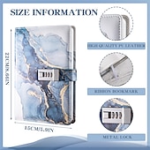 Χαμηλού Κόστους Notebooks &amp; Planners-Α5 180 Σελίδες Ρετρό Βιβλίο Κωδικού Πρόσβασης με Κλειδαριά Δημιουργικό Χειροποίητο Ημερολόγιο Πάχος Χαρτιού Σημειωματάριο Φοιτητή Δώρο Επιστροφής στο Σχολείο Σημειωματάριο Γραφικής Ύλης