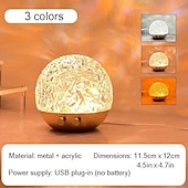 cheap Projector Lights-Water Ripple Projector Night Light Crystal Lamp Decoration Home Houses Bedroom Aesthetic Atmosphere Holiday Gift Sunset Lights