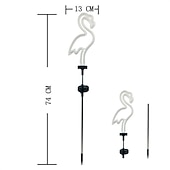 baratos Luzes e lanternas de caminho-Lâmpada de gramado de flamingo neon led solar à prova d&#039;água, luz de estaca de jardim elegante para decoração de caminho externo, pátio e quintal