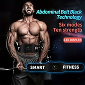 abordables Appareils de massage corporels-1 ensemble stimulateur de muscles abdominaux toner musculaire portable électrique ems entraîneur musculaire appareil de fitness sans fil intelligent pour hommes et femmes exercice de bureau à domicile