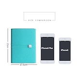 abordables Carnets et planificateurs-Cuir Journal Carnet Ligné A5 5.8×8.3 pouces Couleur Pleine PU Couverture souple Portable 180 pages Carnet pour Ecole Bureau Voyageur
