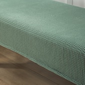 cheap Ottoman Cover-100% Dining Bench Cover Burgundy Removable Bench Slipcover Spandex High Stretch Bench Seat Furniture Protector Dining Chair Slipcovers for Living Room and Kitchen