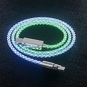 olcso Mobiltelefon-kábelek-1 csomag USB C kábel Villámkábel 100 W 3,3 láb USB A - USB C USB A a Lightninghez USB A - micro B 6 A Gyorstöltés Tartós 360° forgás Kompatibilitás Macbook iPad Samsung Mobiltelefon tartozék