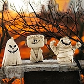 billiga Halloweenhängande och bordsdekorationer-halloween spöke pumpa prydnad mikro landskap prydnad skrivbordet harts liten prydnad