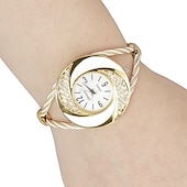 abordables Relojes de Cuarzo-Relojes de marca de lujo para mujer, reloj de pulsera grande con diamantes de imitación, reloj vintage de moda para mujer, reloj saat, relojes femeninos