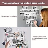cheap Electronic Entertainment-Mini Pocket Printer Portable Thermal Printer For Android Or IOS APPInkless Printer Gift For Kids Friends Used In Home Office Study Work List Printing