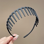 economico Accessori per acconciature-1pc moda antiscivolo fasce di plastica senza sforzo con denti pettine fasce per capelli magre per donne uomini ragazze adolescenti, denti lunghi morandi