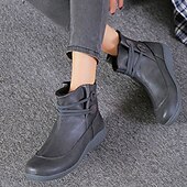 cheap Ankle Boots-Women&#039;s Brown Casual Ankle Boots with Double Buckle Straps - Comfortable Everyday Footwear for Fall and Winter