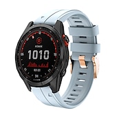 Недорогие Ремешки для часов Garmin-Ремешок для часов для Garmin Fenix 7S Pro 6S 5S Plus Epix Pro 42mm Approach S70 42mm Instinct 2S Descent Mk2S D2 Delta S 20mm силиконовый Замена Ремень 20mm Регулируется Пряжка из нержавеющей стали