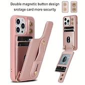 Χαμηλού Κόστους iPhone Θήκες-τηλέφωνο tok Για iPhone 16 iPhone 15 Pro Max Plus iPhone 14 13 12 11 Pro Max Mini X XR XS Max 8 7 Plus Πίσω Κάλυμμα Θήκη κάρτας πορτοφολιού με βάση στήριξης με τον Lanyard με λουράκι καρπού