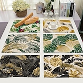 abordables Napperons et sous-verres et dessous de plat-sets de table verts résistant à la chaleur set de table de ferme set de table résistant aux taches, set de table pour mariage cuisine table à manger décoration intérieure extérieure