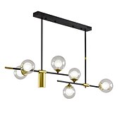 cheap Sputnik Design-LED Chandeliers 106cm Nordic Pendant Lights Living Dinning Kitchen Hanging Lamp Modern Glass Ball Chandelier Lighting Bedroom Lamp 110-240V