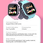 お買い得  スマートウォッチ-キッズスマートウォッチ sim カード通話電話スマートウォッチ子供のための sos 写真防水カメラポンド位置トラッカー ios アンドロイド