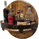 cheap Statues-Wooden Wine Spirit Display Stand Console Item Storage Countertop Pendant Decorations