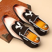 billiga Halvformell-lutning för män tofs loafers i konstläder – eleganta slip-on klänningskor med mocka ovandel för bröllop och formella evenemang