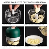 cheap Kitchen Appliances-250mL USB Charging Mini Electric Garlic Chopper Ginger Masher Machine Chili Vegetable Crusher Kitchen Tools