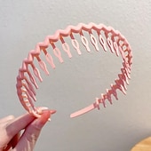 economico Accessori per acconciature-1pc moda antiscivolo fasce di plastica senza sforzo con denti pettine fasce per capelli magre per donne uomini ragazze adolescenti, denti lunghi morandi