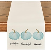 cheap Table Runners-Pumpkin Table Runner Halloween Fall Burlap Tablerunner Farmhouse Indoor Table Autumn Decoration Table Flag Decor For Dining Weddig Party Holiday