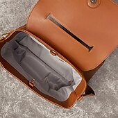 cheap Handbag &amp; Totes-Women&#039;s Brown Suede Messenger Bag with Adjustable Strap – Casual Shoulder Bag for Work, Travel, and Everyday Use