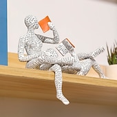ieftine sculpturi și statui de grădină-2 buc pulp woman citind raft decor, figurină femeie citind, rășină statuie gânditor stil, sculpturi abstracte figurine pentru decor acasă modern birou raft desktop